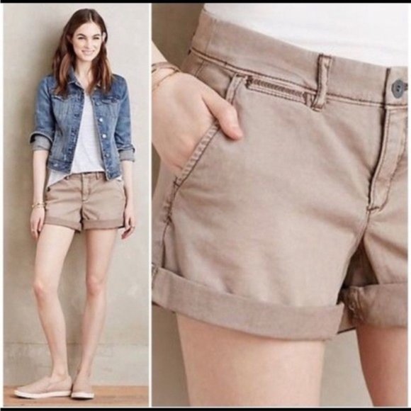 ANTHROPOLOGIE PILCRO LETTERPRESS HYPEN FIT SHORTS - Picture 2 of 4